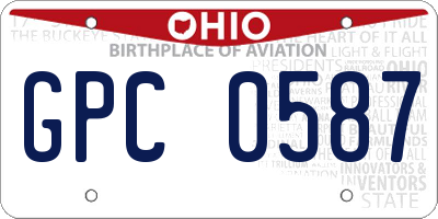 OH license plate GPC0587