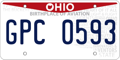 OH license plate GPC0593