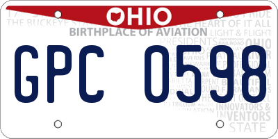 OH license plate GPC0598