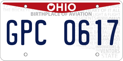 OH license plate GPC0617