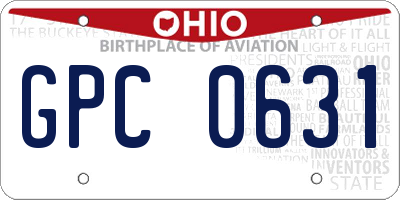 OH license plate GPC0631