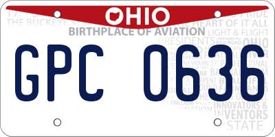 OH license plate GPC0636