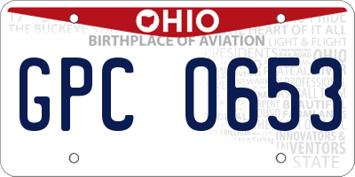 OH license plate GPC0653