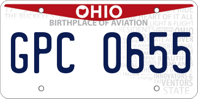 OH license plate GPC0655