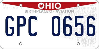 OH license plate GPC0656