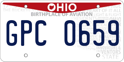 OH license plate GPC0659