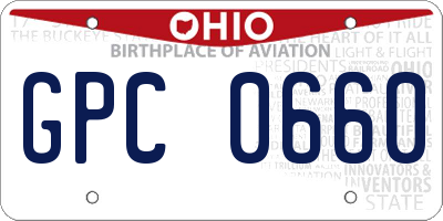 OH license plate GPC0660