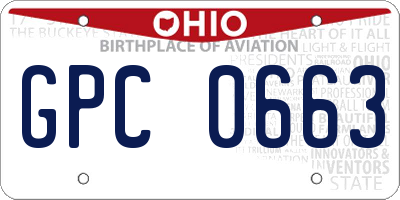 OH license plate GPC0663