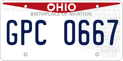 OH license plate GPC0667