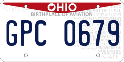 OH license plate GPC0679