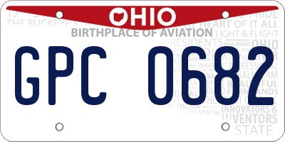 OH license plate GPC0682