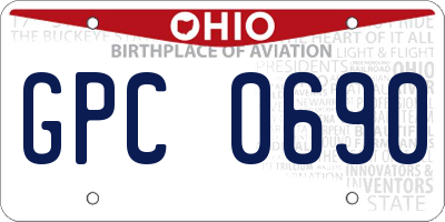 OH license plate GPC0690