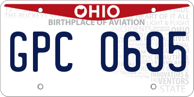 OH license plate GPC0695