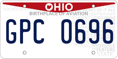 OH license plate GPC0696