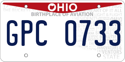 OH license plate GPC0733