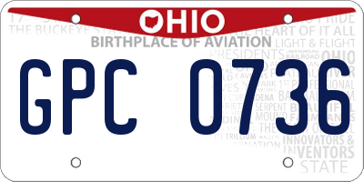 OH license plate GPC0736
