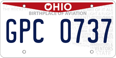 OH license plate GPC0737