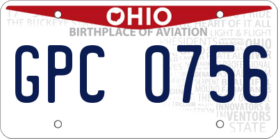 OH license plate GPC0756