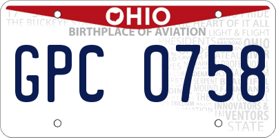 OH license plate GPC0758