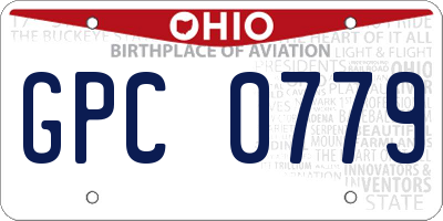 OH license plate GPC0779