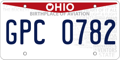 OH license plate GPC0782