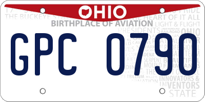 OH license plate GPC0790