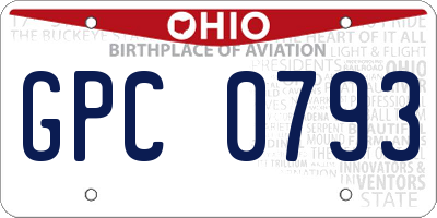 OH license plate GPC0793