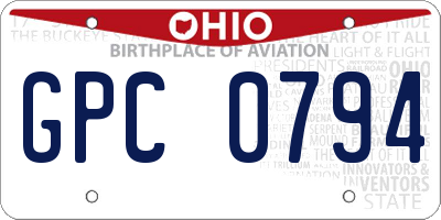 OH license plate GPC0794