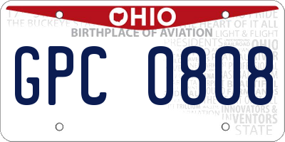 OH license plate GPC0808