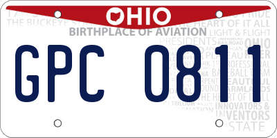 OH license plate GPC0811