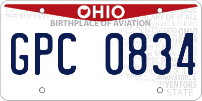 OH license plate GPC0834
