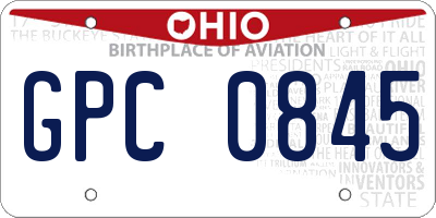 OH license plate GPC0845