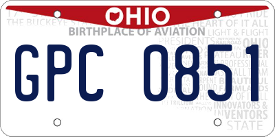 OH license plate GPC0851