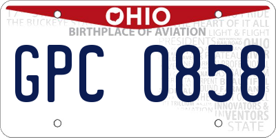 OH license plate GPC0858