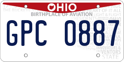 OH license plate GPC0887