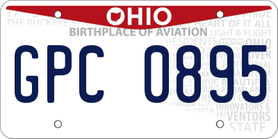 OH license plate GPC0895