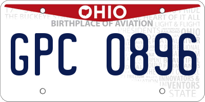 OH license plate GPC0896