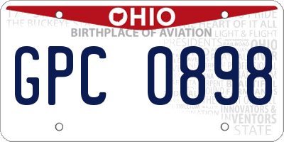 OH license plate GPC0898