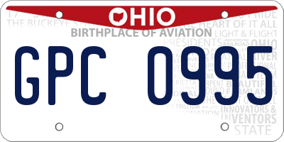 OH license plate GPC0995