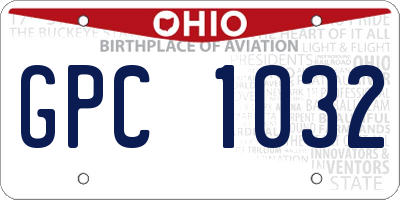 OH license plate GPC1032