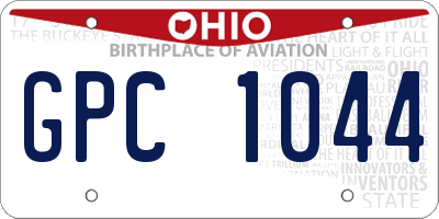OH license plate GPC1044