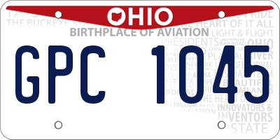 OH license plate GPC1045