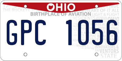 OH license plate GPC1056
