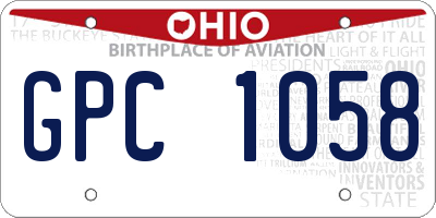 OH license plate GPC1058