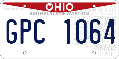 OH license plate GPC1064