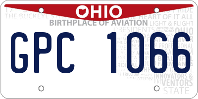 OH license plate GPC1066