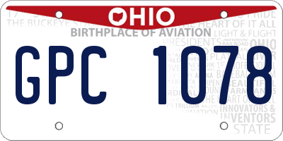 OH license plate GPC1078