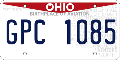 OH license plate GPC1085