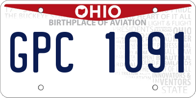 OH license plate GPC1091