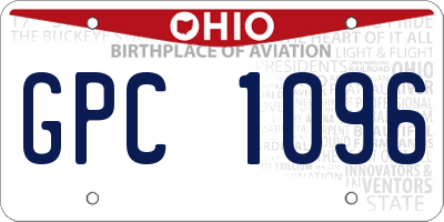 OH license plate GPC1096